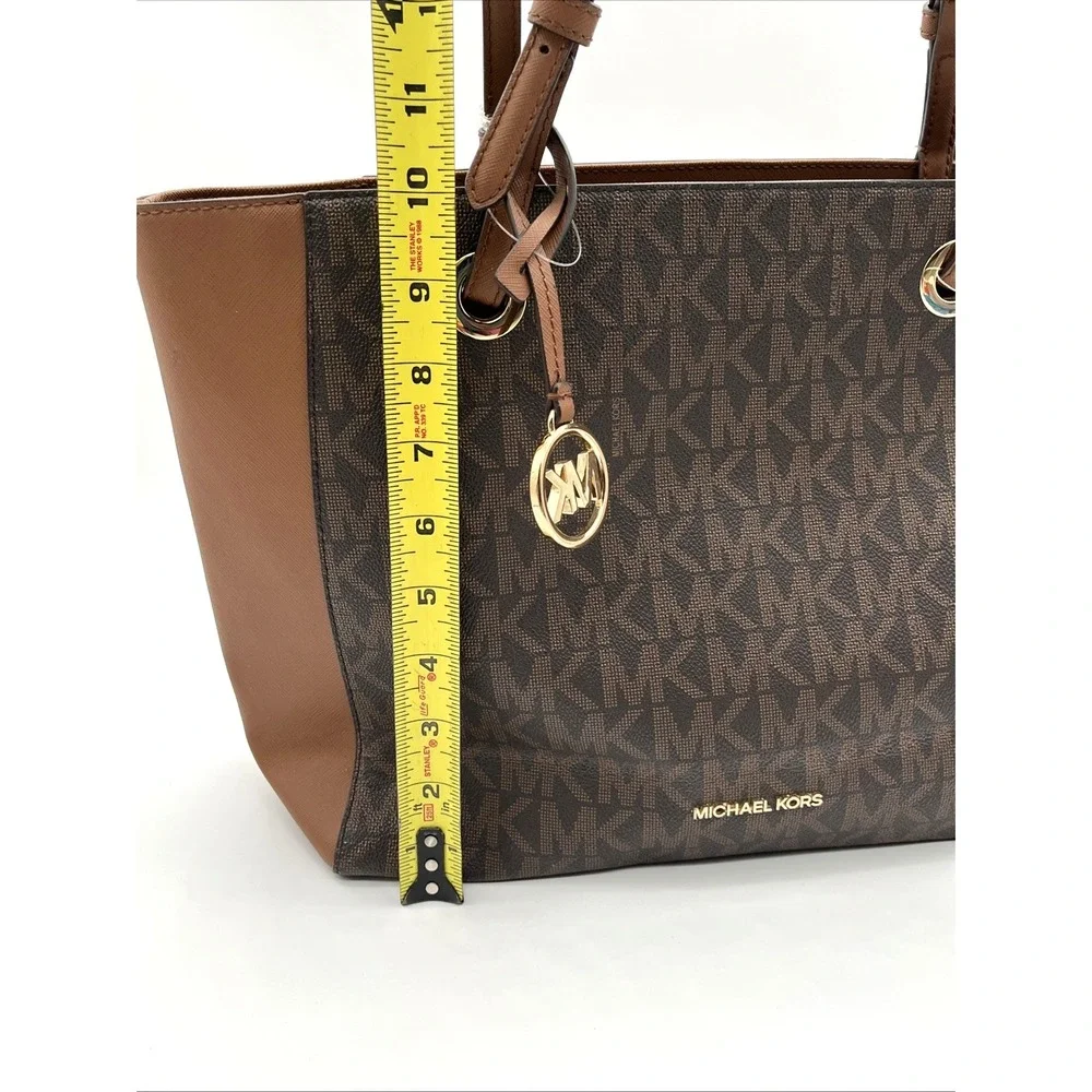 NWT Michael Kors Walsh MD MF Tote Brown Luggage MK Signature Shoulder Bag - Picture 11 of 12